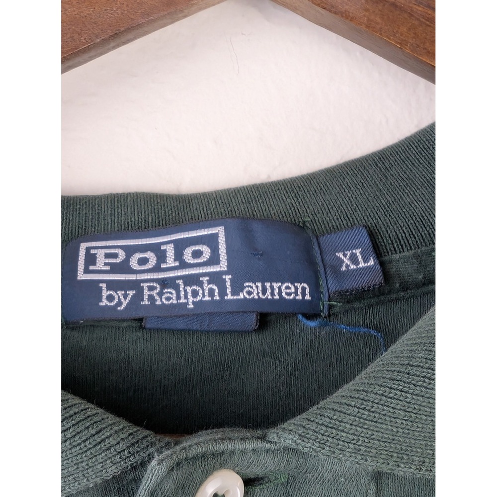 Polo Ralph Lauren Mens XL Forest Green Short Sleeve Pique Polo Shirt Red Pony - Picture 4 of 8